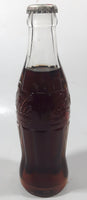 Vintage Coca-Cola 7 3/4" Tall 6oz Embossed Clear Glass Soda Pop Bottle Full Unopened