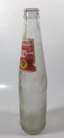 Vintage Coca-Cola Coke 45 Cent 9 1/2" Tall 355ml Paper Label Thumbprint Blurred Glass Soda Pop Bottle