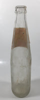 Vintage Coca-Cola Coke 45 Cent 9 1/2" Tall 355ml Paper Label Thumbprint Blurred Glass Soda Pop Bottle