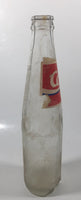Vintage Coca-Cola Coke 45 Cent 9 1/2" Tall 355ml Paper Label Thumbprint Blurred Glass Soda Pop Bottle