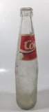 Vintage Coca-Cola Coke 45 Cent 9 1/2" Tall 355ml Paper Label Thumbprint Blurred Glass Soda Pop Bottle