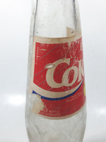 Vintage Coca-Cola Coke 45 Cent 9 1/2" Tall 355ml Paper Label Thumbprint Blurred Glass Soda Pop Bottle