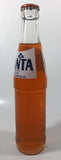Vintage Fanta Orange 9 3/4" Tall 10 Fl Oz Ribbed Glass Soda Pop Bottle Full Unopened