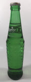 Vintage Sprite 9 3/4" Tall 10 Fl Oz Hobnail Green Glass Soda Pop Bottle Full Unopened