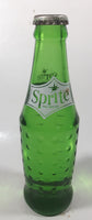 Vintage Sprite 7 3/4" Tall 7 Fl Oz Hobnail Green Glass Soda Pop Bottle Full Unopened