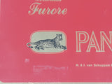 Vintage H. & J. van Schuppen N.V. Veenendaal-Holldan Panter Senoritas Furore Red Tin Metal 20 Cigar Case Holder Made in Holland