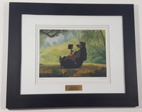 1967 Disney The Jungle Book Jungle Pals Mowgli and Baloo Park Operations Accentuate The Positives  "The Bear Necessities" 14" x 17" Wood Framed Picture