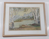 1984 O. G. Mason "Gum Trees" N.S.W. 14 1/4" x 18" Framed Painting Art Print