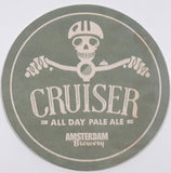 Amsterdam Brewery Boneshaker Unfiltered India Pale Ale Cruiser All Day Pale Ale 4" Paper Beverage Drink Coaster