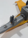 F-102 Jet Yellow Pull Back Die Cast Toy Airplane Busted Up