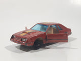 Vintage Yatming No. 1067 Ford Mustang Turbo Cob Red Die Cast Toy Car Vehicle with Opening Doors Missing Tires