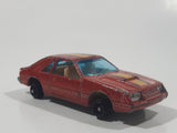Vintage Yatming No. 1067 Ford Mustang Turbo Cob Red Die Cast Toy Car Vehicle with Opening Doors Missing Tires