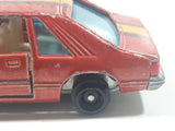 Vintage Yatming No. 1067 Ford Mustang Turbo Cob Red Die Cast Toy Car Vehicle with Opening Doors Missing Tires