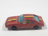 Vintage Yatming No. 1067 Ford Mustang Turbo Cob Red Die Cast Toy Car Vehicle with Opening Doors Missing Tires