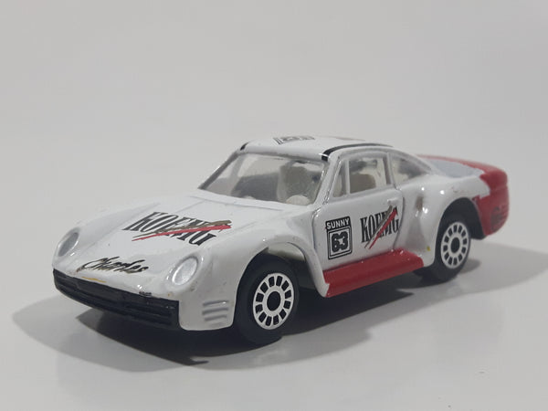 RealToy 1986 Porsche 959 Koenig Charles Sunny #63 White Die Cast Toy Race Car Vehicle