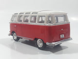 Maisto Volkswagen Van Samba Red and White 1/40 Scale Pull Back Die Cast Toy Car Vehicle with Opening Door