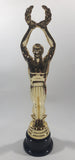 Man Holding Laurel Wreath Above His Head Gold 10 1/2" Tall Plastic Trophy Award Statue
