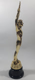 Man Holding Laurel Wreath Above His Head Gold 10 1/2" Tall Plastic Trophy Award Statue