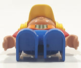 Lego Duplo Construction Worker Character Orange Vest Yellow Helmet 2 1/2" Tall Plastic Toy Figure