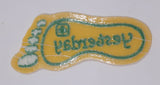 Girl Guides Yesterday Yellow Foot Print Shaped 1 1/4" x 3" Embroidered Fabric Patch Badge