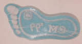 Girl Guides CM '99 Light Blue Foot Print Shaped 1 1/4" x 3" Embroidered Fabric Patch Badge