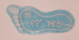 Girl Guides CM '99 Light Blue Foot Print Shaped 1 1/4" x 3" Embroidered Fabric Patch Badge