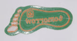 Girl Guides Tomorrow Green Foot Print Shaped 1 1/4" x 3" Embroidered Fabric Patch Badge