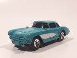 Maisto 1957 Chevrolet Corvette Teal With White Stripe Die Cast Toy Car Vehicle