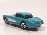 Maisto 1957 Chevrolet Corvette Teal With White Stripe Die Cast Toy Car Vehicle