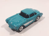 Maisto 1957 Chevrolet Corvette Teal With White Stripe Die Cast Toy Car Vehicle