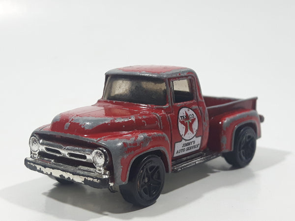 2000 Matchbox Speedy Delivery Texaco '56 Ford Pick-up Truck Dark Red Die Cast Toy Car Vehicle