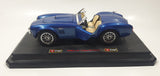 Burago 1965 Ford AC Cobra 427 Convertible Blue 1/24 Scale Die Cast Toy Car Vehicle with Opening Doors and Hood on Display Stand