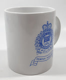 Vintage Ports Canada Police Semper Vigilant White 3 3/4" Tall Ceramic Coffee Mug Cup