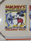 Disney Mickey's Greatest Moments 1928 Steamboat Willie and Disney Studios Air Races Burbank Air Field Aug 22-28 1933 Double Framed Pictures New in Package