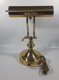 Vintage Curved All Brass Piano Bankers Desk Lamp