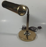 Vintage Curved Bendable All Brass Piano Bankers Desk Lamp