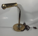 Vintage Curved Bendable All Brass Piano Bankers Desk Lamp