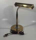 Vintage Curved Bendable All Brass Piano Bankers Desk Lamp