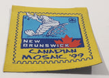 Girl Guides New Brunswick Canadian Mosaic '99 Yellow 2" x 2" Embroidered Fabric Patch Badge