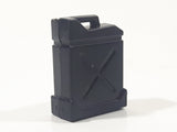 Fuel Gas Can Black Miniature 1" Tall Plastic Toy Car Vehicle Accessory