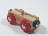 Bigjigs Rail Wood with Red Wheels and Magnetic Connector Wood Toy Train Car Vehicle