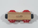 Bigjigs Rail Wood with Red Wheels and Magnetic Connector Wood Toy Train Car Vehicle