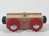 Bigjigs Rail Wood with Red Wheels and Magnetic Connector Wood Toy Train Car Vehicle