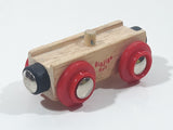 Bigjigs Rail Wood with Red Wheels and Magnetic Connector Wood Toy Train Car Vehicle
