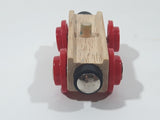 Bigjigs Rail Wood with Red Wheels and Magnetic Connector Wood Toy Train Car Vehicle