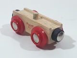 Bigjigs Rail Wood with Red Wheels and Magnetic Connector Wood Toy Train Car Vehicle