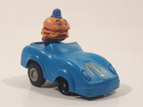 1988 McDonald's Turbo Macs Officer Big Mac Blue Toy Pull Back Friction Motorized Plastic Toy Car Vehicle - Happy Meals