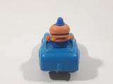1988 McDonald's Turbo Macs Officer Big Mac Blue Toy Pull Back Friction Motorized Plastic Toy Car Vehicle - Happy Meals