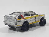 Vintage Majorette No. 221 Audi Quattro White 1/68 Scale Die Cast Toy Car Vehicle with Opening Doors