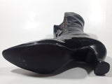 Vintage Black Victorian Style Boot 10" Tall Ceramic Ornamental Vase